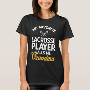 T-shirt Joueur de crosse favori Grandma Lax Famille Nana M