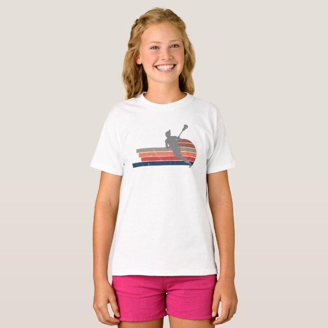 T-shirt Joueur de crosse vintage (Devant entier)