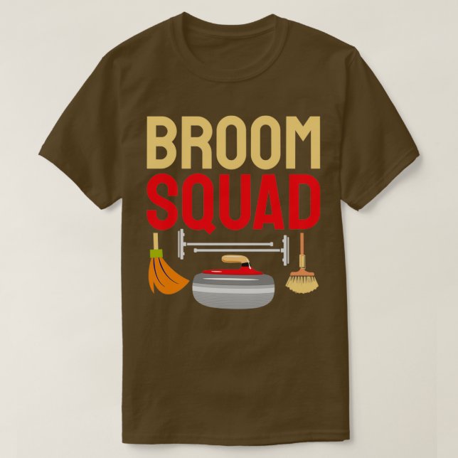 T-shirt Joueur de curling amusant de Broom Squad (Design devant)