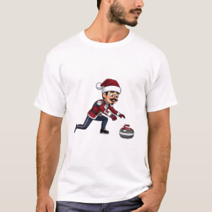 T-shirt  Joueur de Curling Casse-Noisette Vacances Sports 