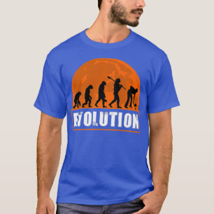 T-shirt Joueur de curling drôle Curler évolution humaine