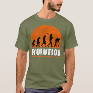 T-shirt Joueur de curling drôle Curler évolution humaine