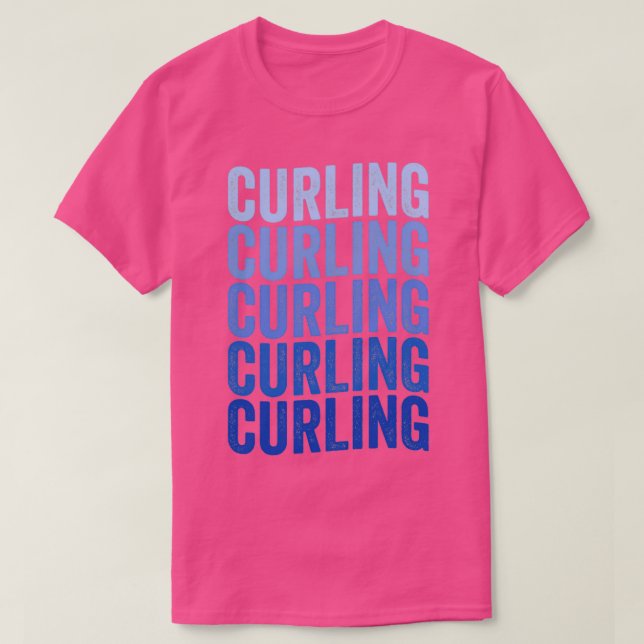T-shirt Joueur De Curling Échecs Sur Glace (Design devant)