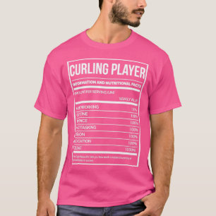 T-shirt Joueur de curling Funny Curling Nutrition Étiquett