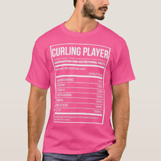 T-shirt Joueur de curling Funny Curling Nutrition Étiquett