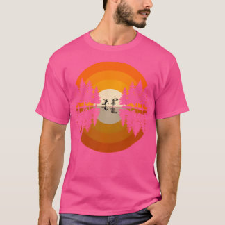 T-shirt Joueur de Disc Golf - Silhouette Frolf de forêt Fr