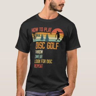T-shirt Joueur de disque de golf vintage hommes Comment jo