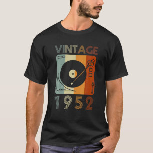 T-shirt Joueur de disques rétro vintage 1952 Anniversaire 