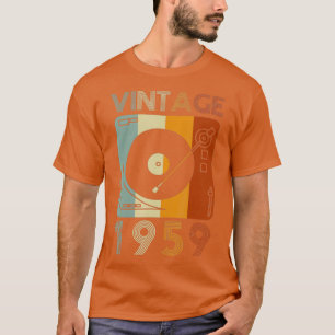 T-shirt Joueur de disques rétro vintage 1959 Anniversaire