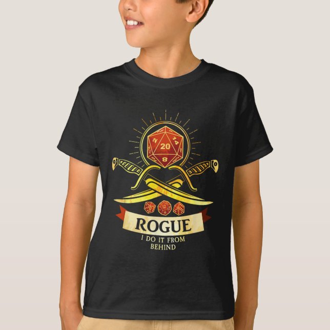T-shirt Joueur de Fantasy Rogue Rpg Cl  (Devant)