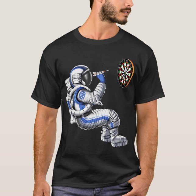 T-shirt Joueur de fléchettes astronaute (Devant)