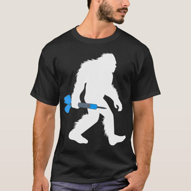 T-shirt Joueur de fléchettes Bigfoot Dartsmith Sasquatch D (Devant)