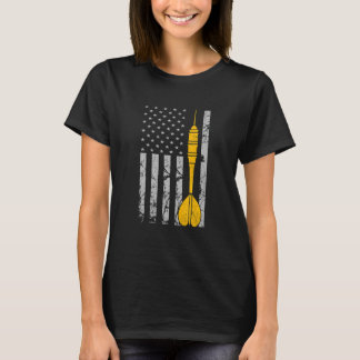 T-shirt Joueur de fléchettes graphique USA Dartboard Tripl