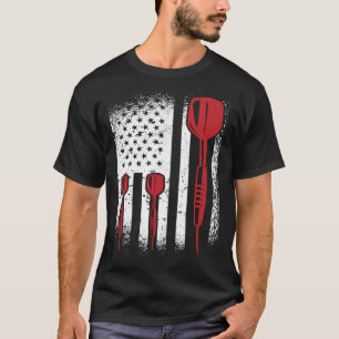 T-shirt Joueur de fléchettes graphique USA Fléchettes Cibl