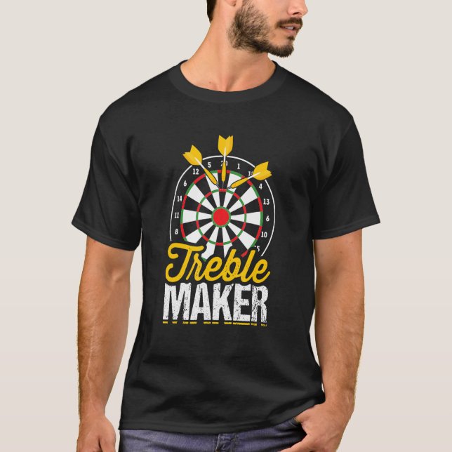 T-shirt Joueur de fléchettes Jeu de lancer de fléchettes C (Devant)