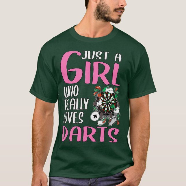T-shirt Joueur de fléchettes pour femmes cadeau juste une  (Devant)