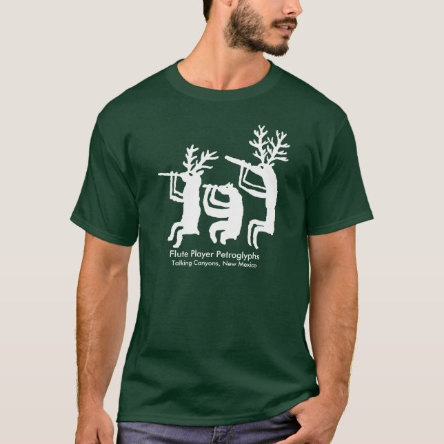 T-shirt Joueur de flute Petroglyph (Devant)