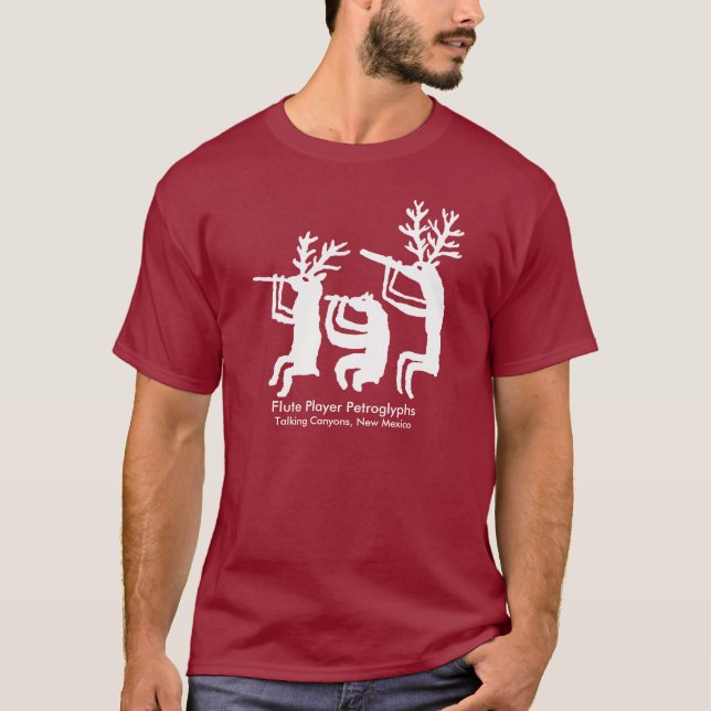 T-shirt Joueur de flute Petroglyph (Devant)