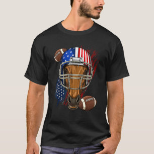 T-shirt Joueur de football américain cheval animal patriot