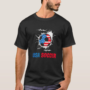 T-shirt Joueur de football américain États-Unis Drapeau fi