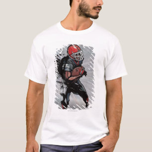 T-shirt Joueur de football américain tenant le football