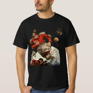 T-shirt Joueur de football américain vintage en train de c