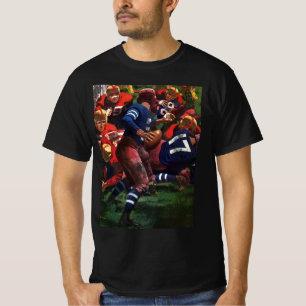 T-shirt Joueur de football américain vintage quarterback e