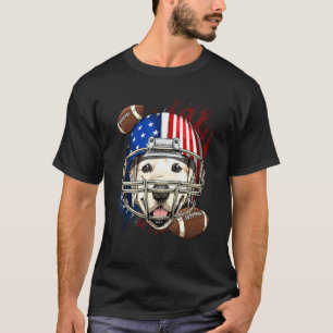 T-shirt Joueur de football américain visage de chien Retri