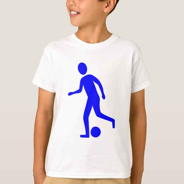 T-shirt Joueur de football - Bleu (Devant)