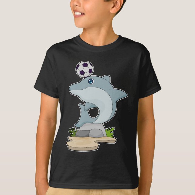 T-shirt Joueur de football dauphin Soccer (Devant)