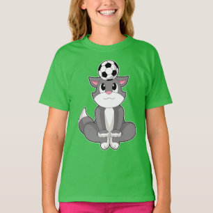 T-shirt Joueur de football de chat