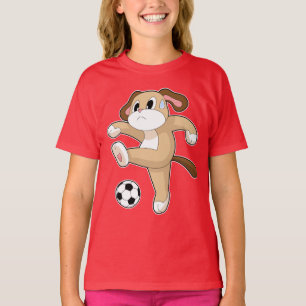 T-shirt Joueur de football de chien