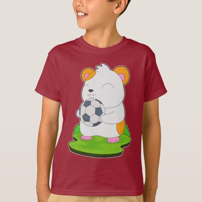T-shirt Joueur de football de hamster Soccer (Devant)