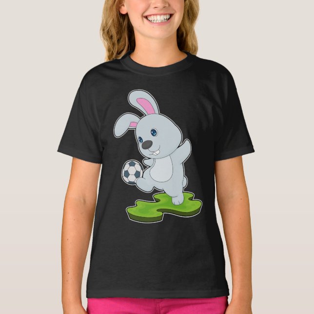 T-shirt Joueur de football de lapin Football (Devant)