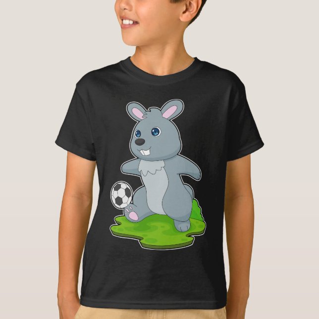 T-shirt Joueur de football de lapin Football (Devant)