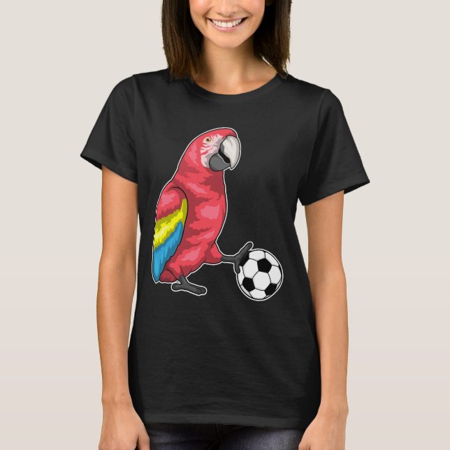 T-shirt Joueur de football de perroquet Soccer (Devant)