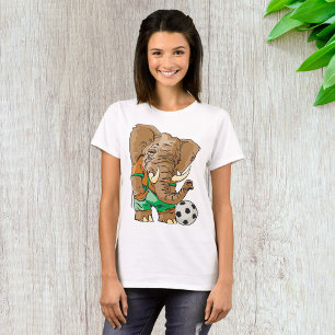 T-shirt Joueur de football éléphant Funny Sport animal