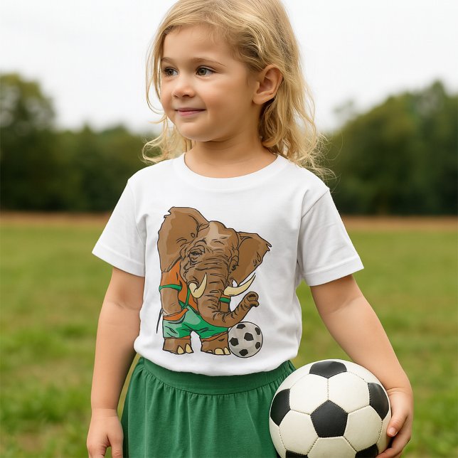 T-shirt Joueur de football éléphant Funny Sport animal (Créateur téléchargé)