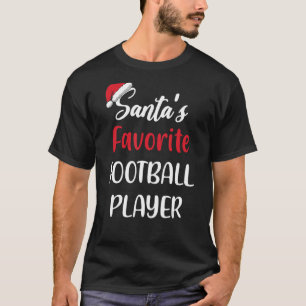 T-shirt Joueur de football favori de Santas Footba de Noël