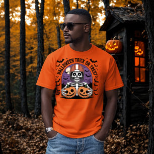T-shirt Joueur de football Halloween Skeleton - Tricoter o
