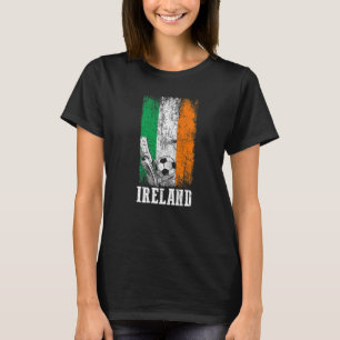 T-shirt Joueur de football irlandais patriotique Irlande F