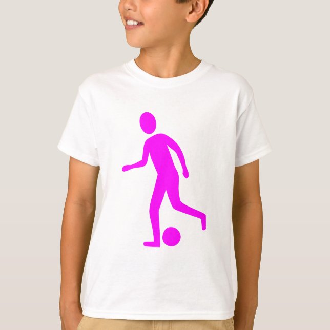 T-shirt Joueur de football - Magenta (Devant)