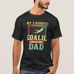 T-shirt Joueur de football masculin papa gardien de but pè
