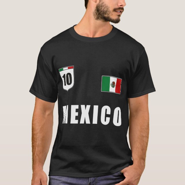 T-shirt Joueur De Football Mexicain Pour Football De Jerse (Devant)