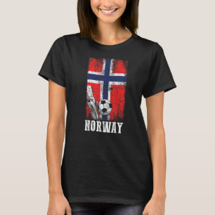 T-shirt Joueur de football norvégien patriotique Norvège D