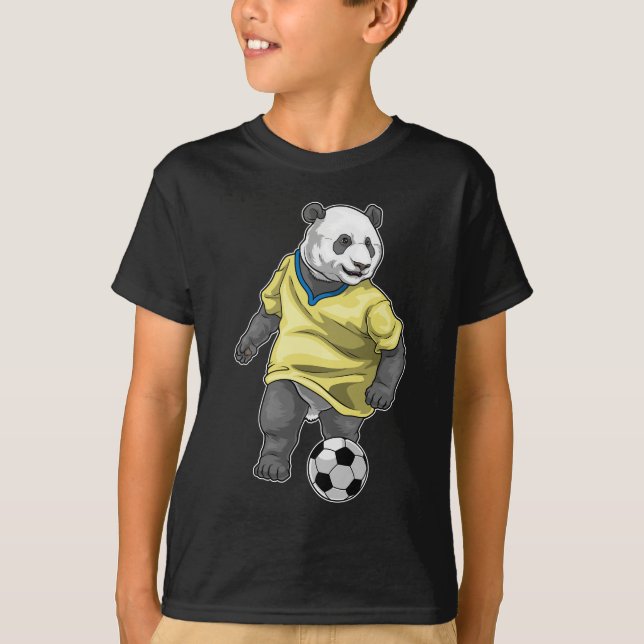 T-shirt Joueur de football Panda Football (Devant)