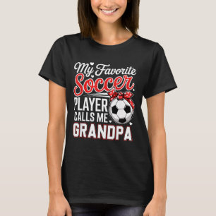 T-shirt Joueur de football préféré appelle grand-père pour