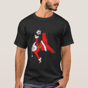 T-shirt Joueur de football Santa Claus Bicycle Kick Soccer