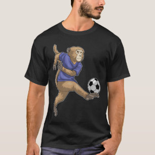 T-shirt Joueur de football singe Soccer