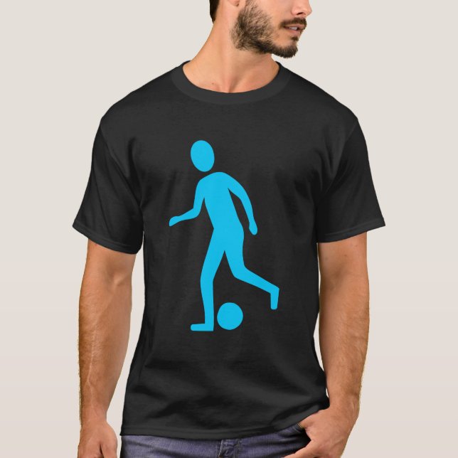 T-shirt Joueur de football - Sky Blue (Devant)